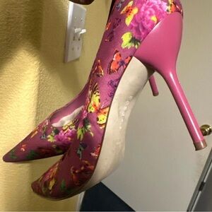 BCBGMaxAzria Pink Floral & Butterfly Pointed-Toe Stiletto Pumps
